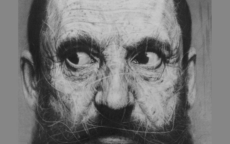 绘画艺术:细节丰富的木炭画